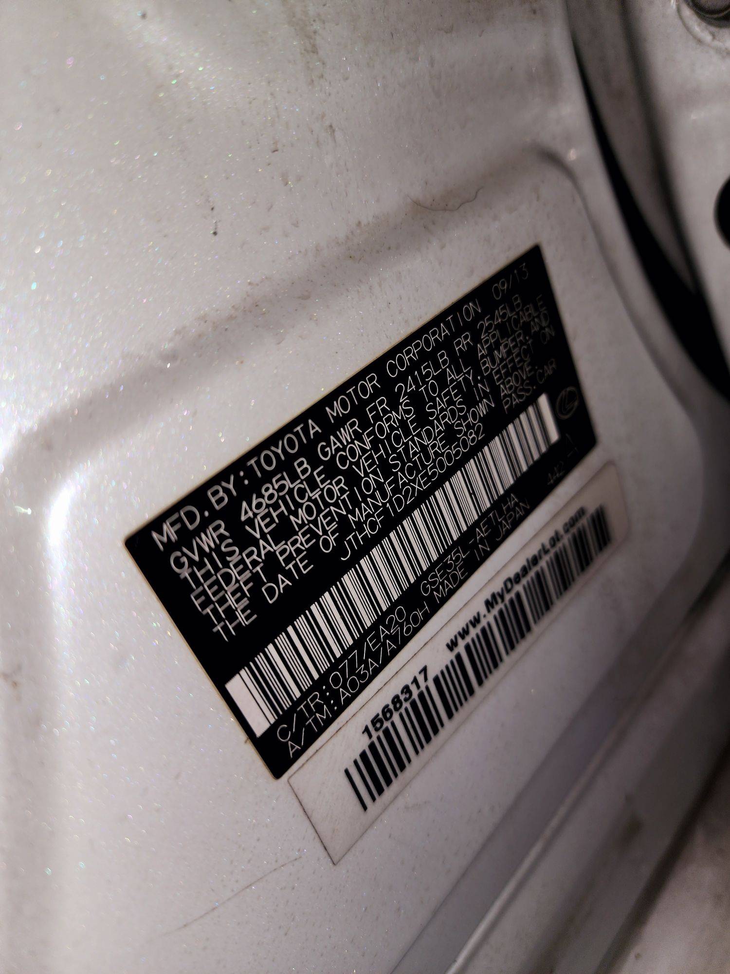 2014 LEXUS IS 250 — 138998 Miles — Lot 2XE5005082 — Souq - Marhaba Auctions Used Cars - Image 10