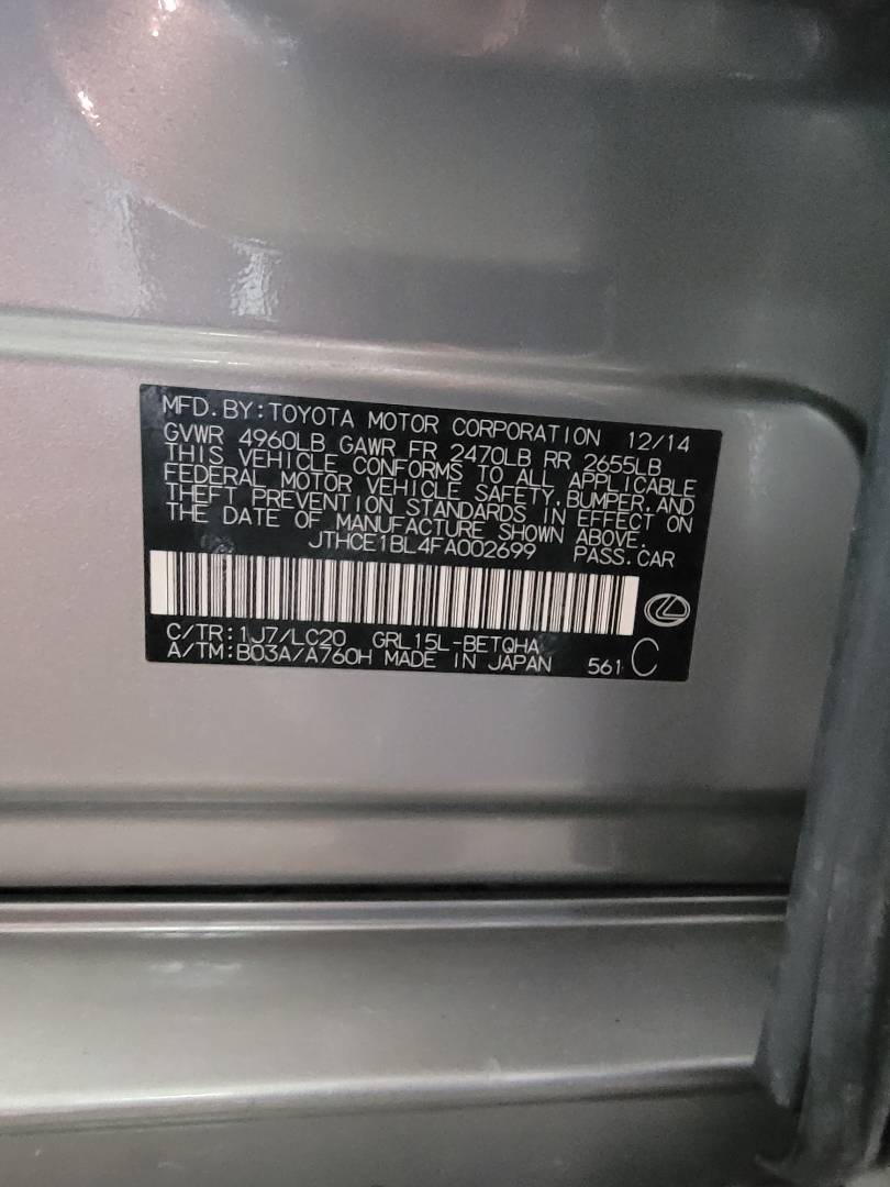 2015 LEXUS GS 350 — 115616 Miles — Lot A002699 — Main - Marhaba Auctions Used Cars - Image 9