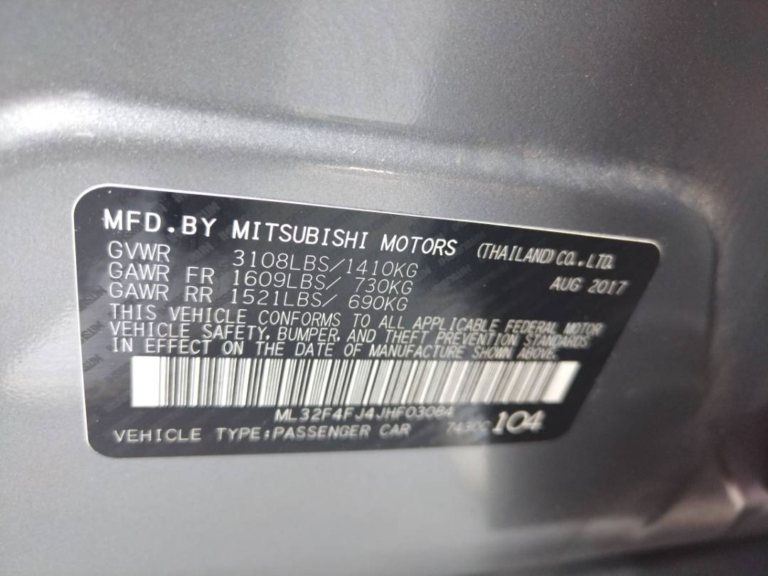 2018 MITSUBISHI MIRAGE — 88384 Miles — Lot 37356501 - Marhaba Auctions Used Cars - Image 4