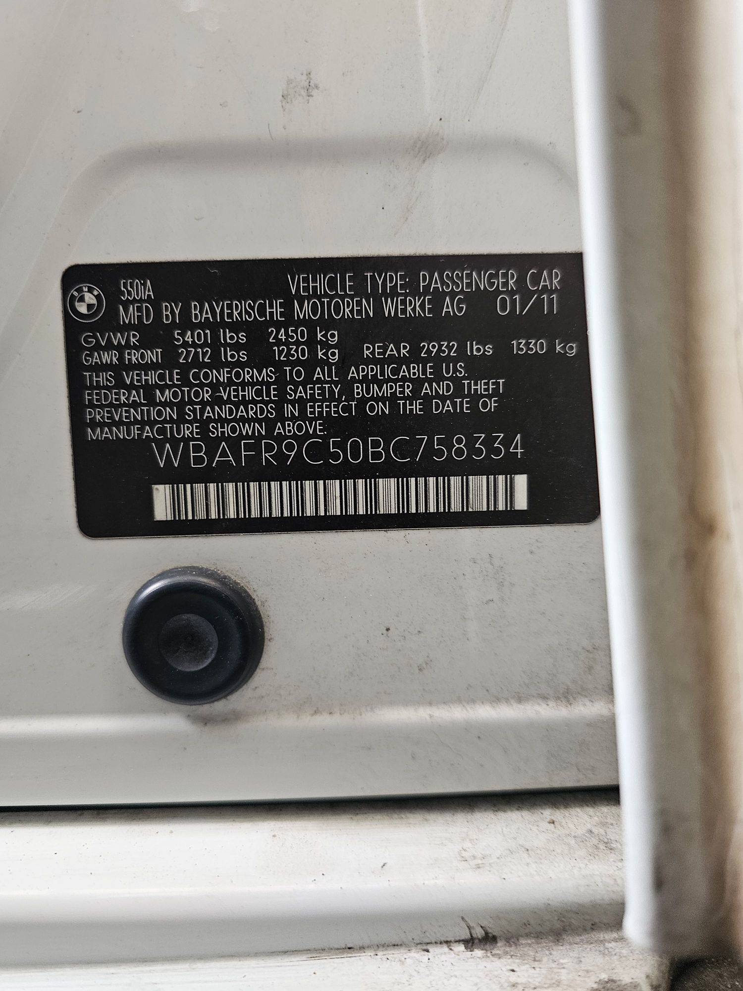 BMW 550 I 2011 - Marhaba Auction Used Cars - Image 8