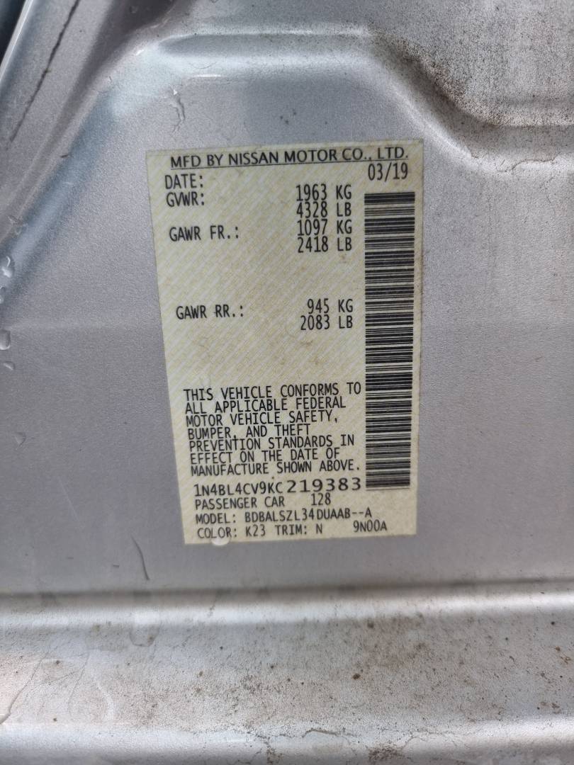 NISSAN ALTIMA 2019 - Marhaba Auction Used Cars - Image 8