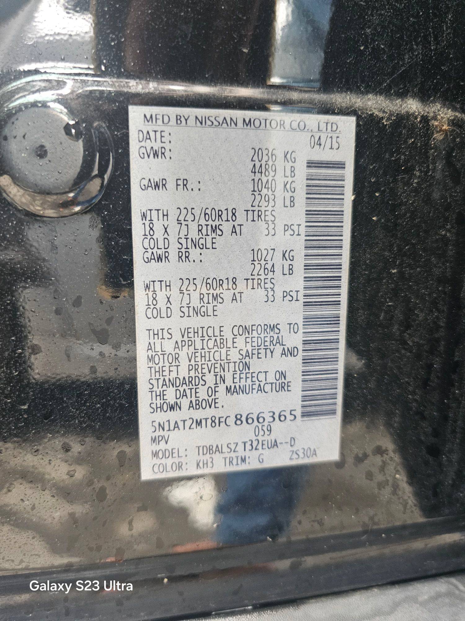 NISSAN ROGUE 2015 - Marhaba Auction Used Cars - Image 9