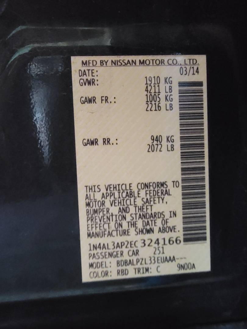 2014 NISSAN ALTIMA — 153296 Miles — Lot 82659663 - Marhaba Auctions Used Cars - Image 6