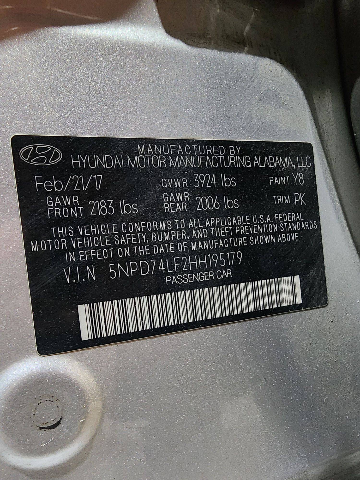 2017 HYUNDAI ELANTRA — 145158 Miles — Lot 337154 — Souq - Marhaba Auctions Used Cars - Image 10