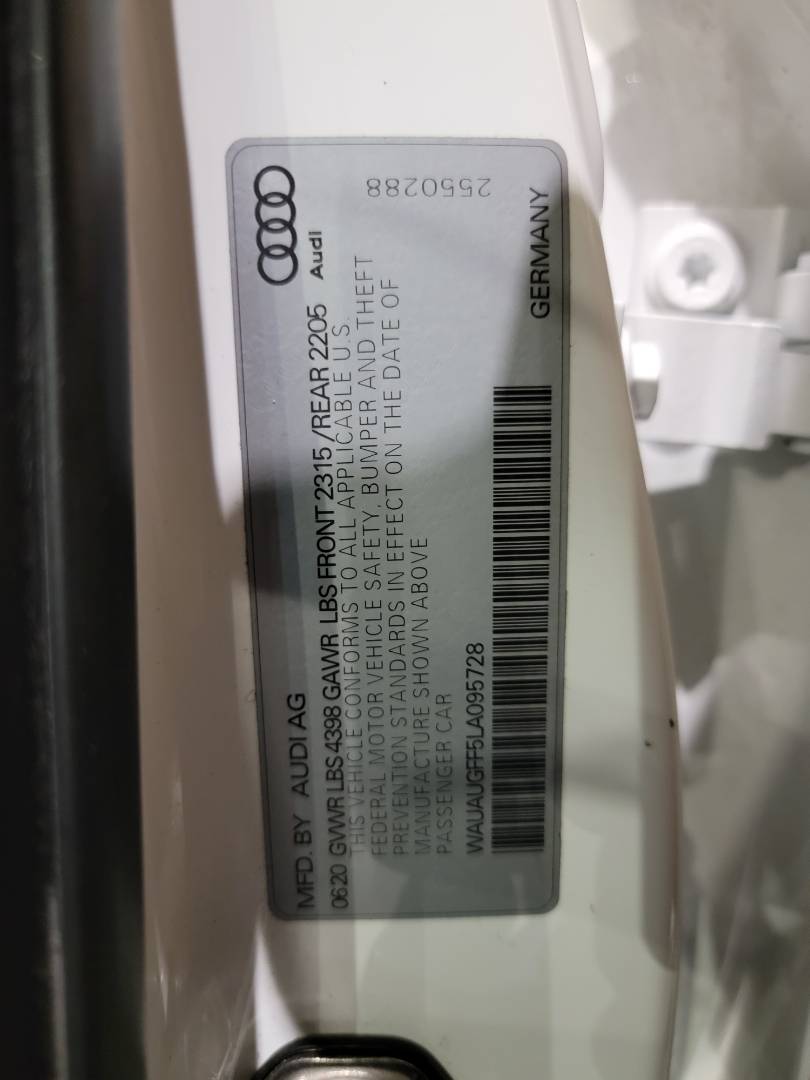 2020 AUDI A3 — 42068 Miles — Lot LA095728 — Main - Marhaba Auctions Used Cars - Image 10