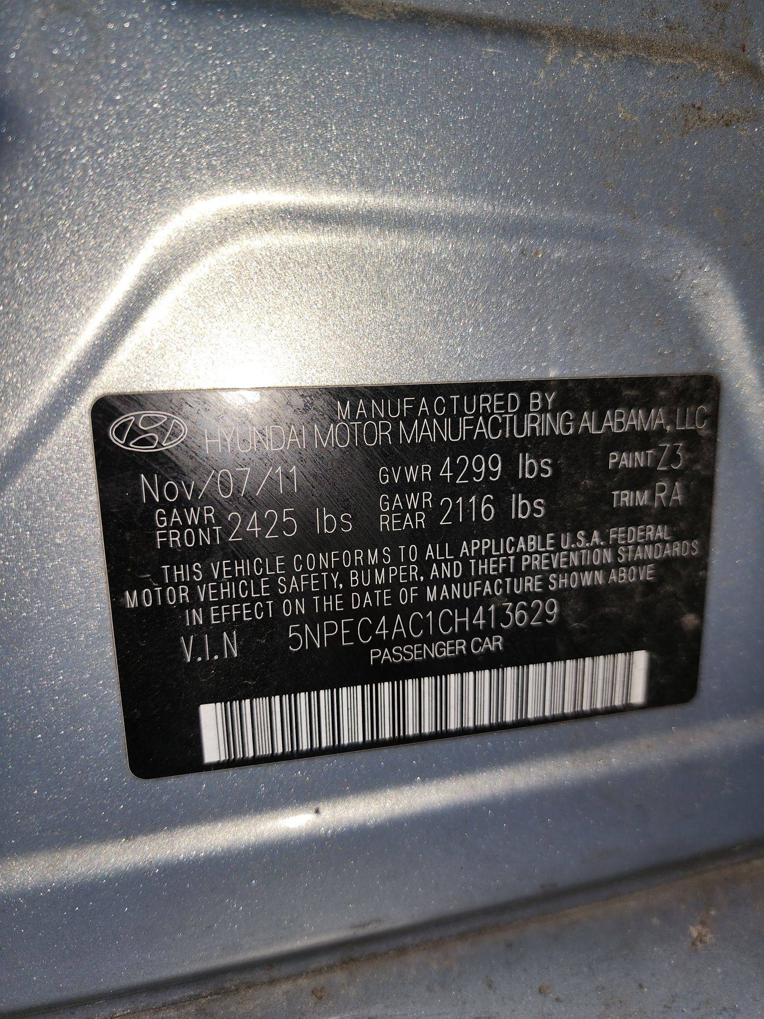 2012 HYUNDAI SONATA — 82169 Miles — Lot 39170834 — Main - Marhaba Auctions Used Cars - Image 10