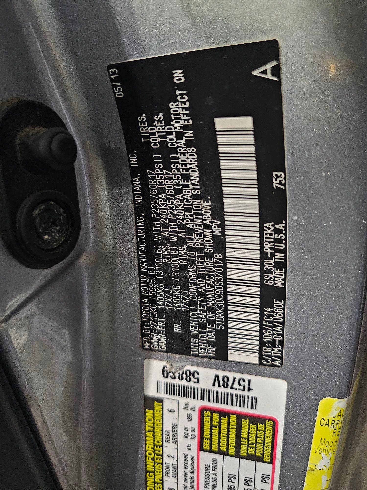 TOYOTA SIENNA 2013 - Marhaba Auction Used Cars - Image 10