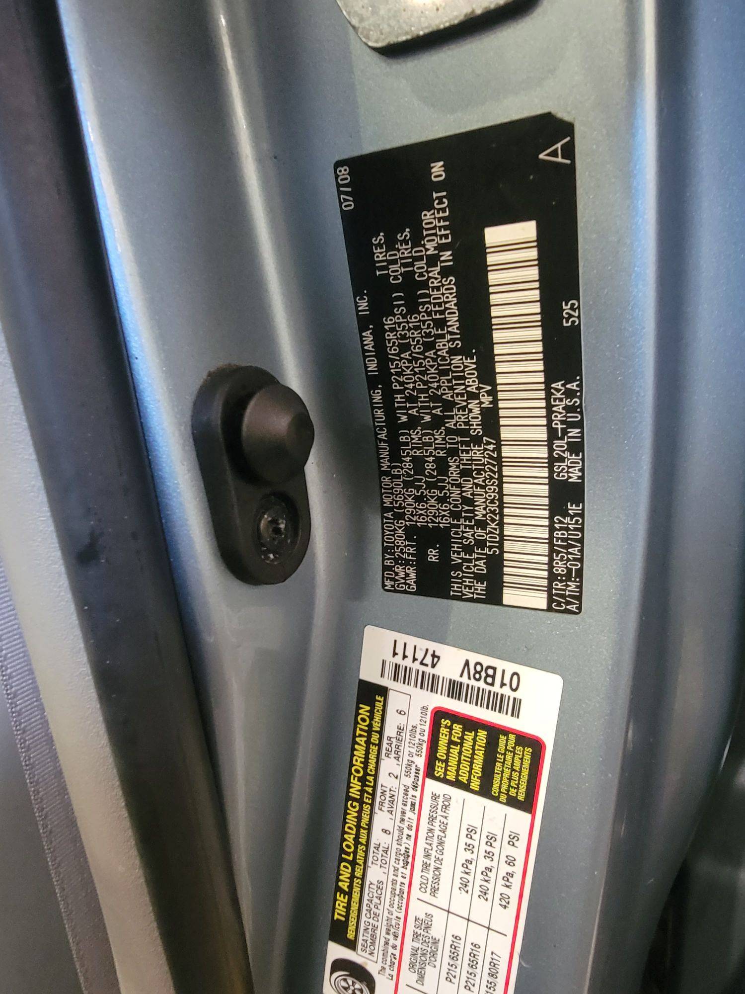 2009 TOYOTA SIENNA — 194637 Miles — Lot S227247 — Souq - Marhaba Auctions Used Cars - Image 10