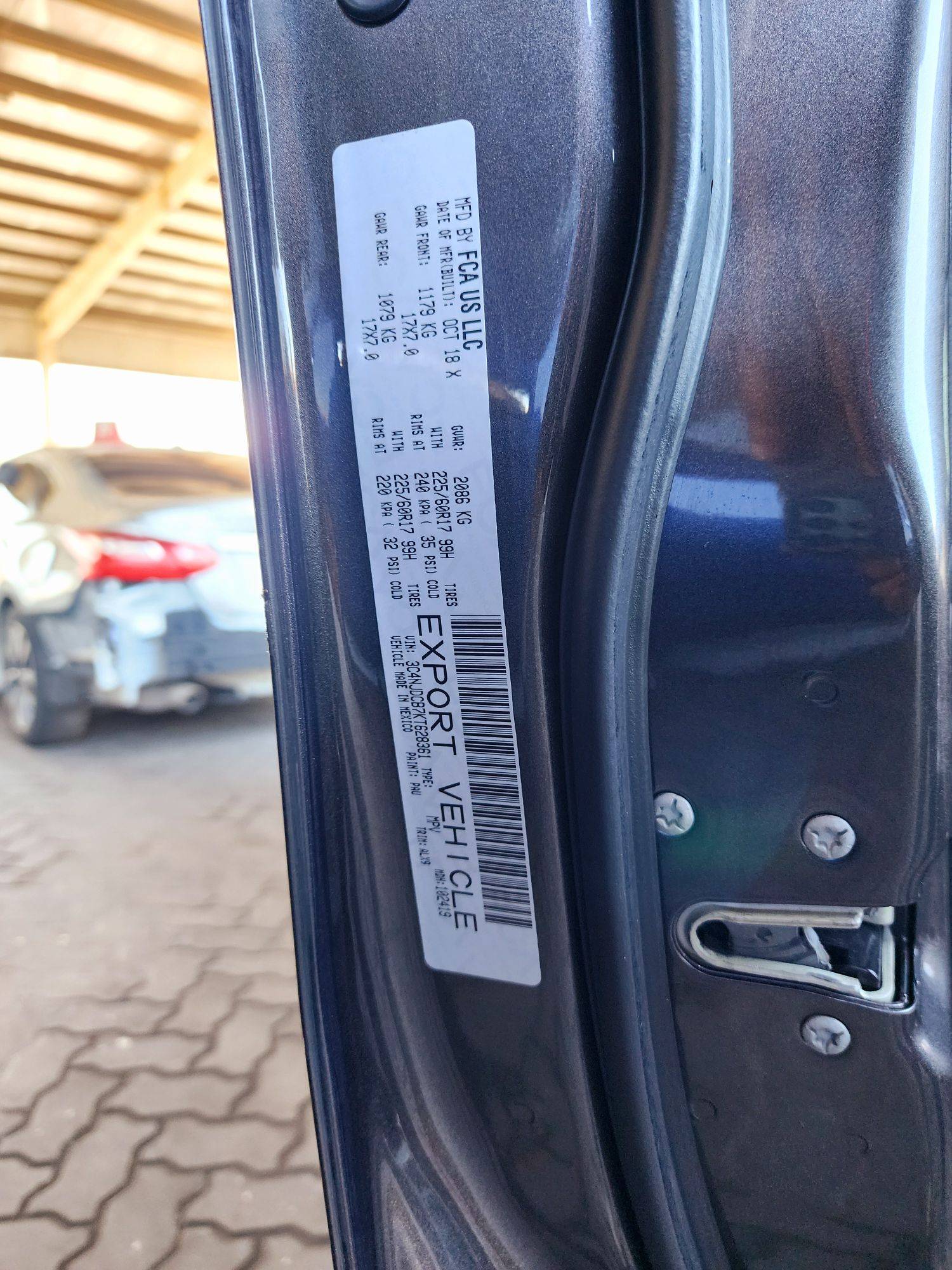 2019 JEEP COMPASS — 75385 KM — Lot T628361 — Souq - Marhaba Auctions Used Cars - Image 10