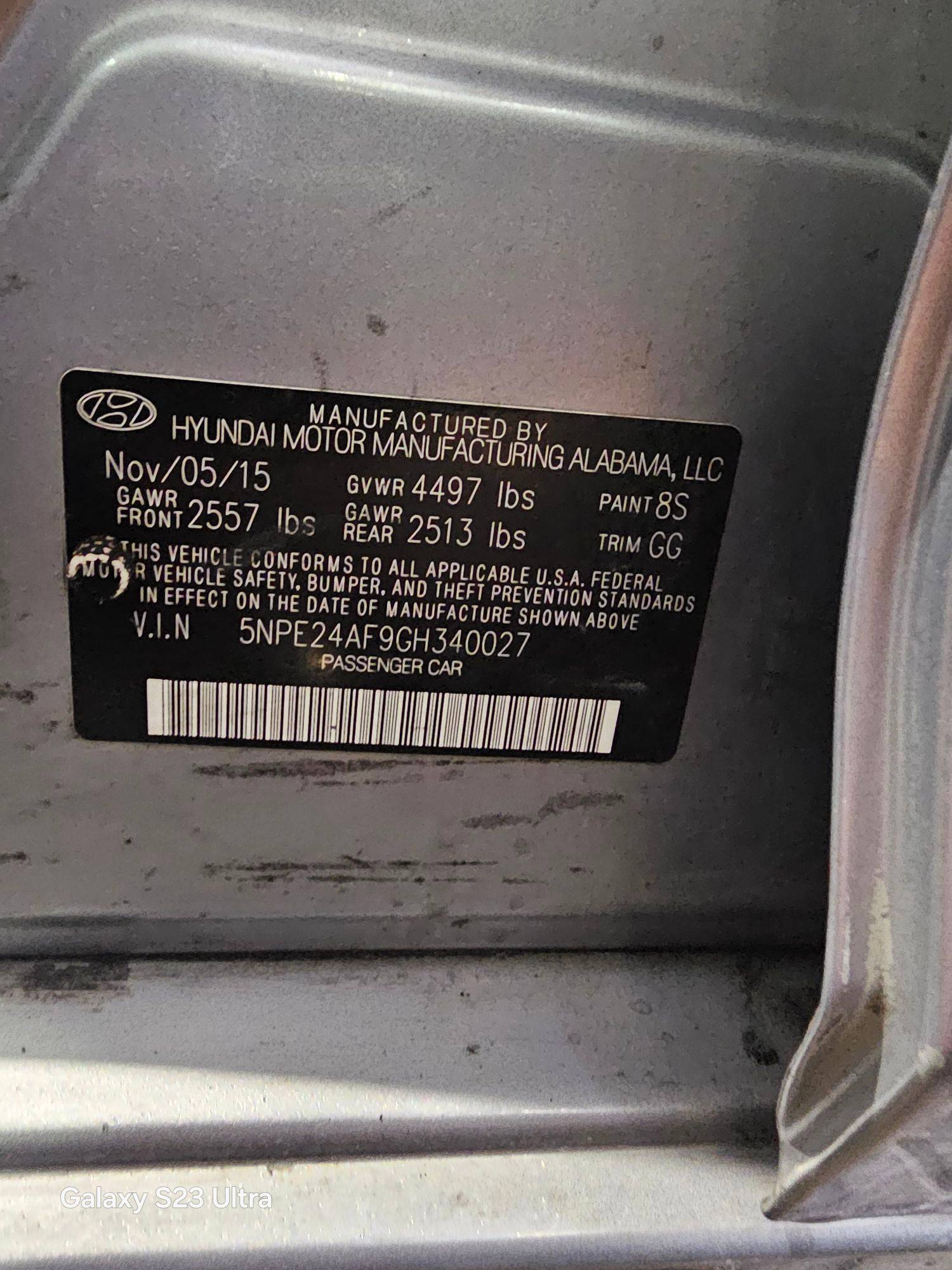 HYUNDAI SONATA 2016 - Marhaba Auction Used Cars - Image 9