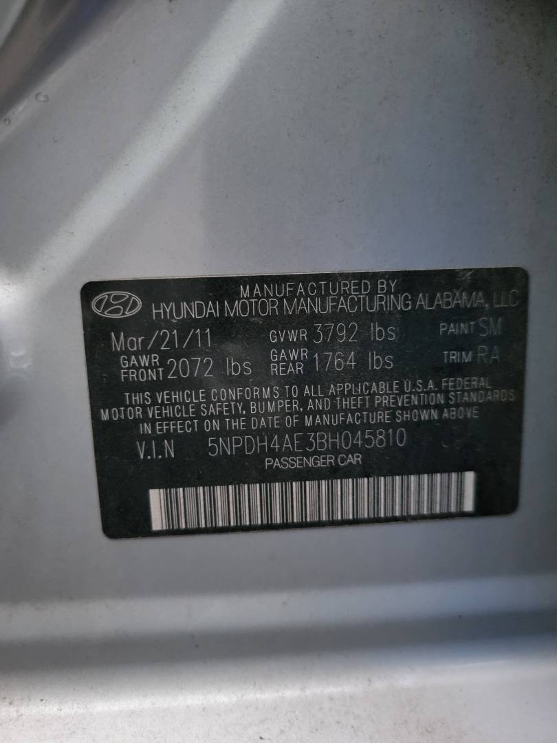 2011 HYUNDAI ELANTRA — 180715 Miles — Lot 38101216 - Marhaba Auctions Used Cars - Image 8