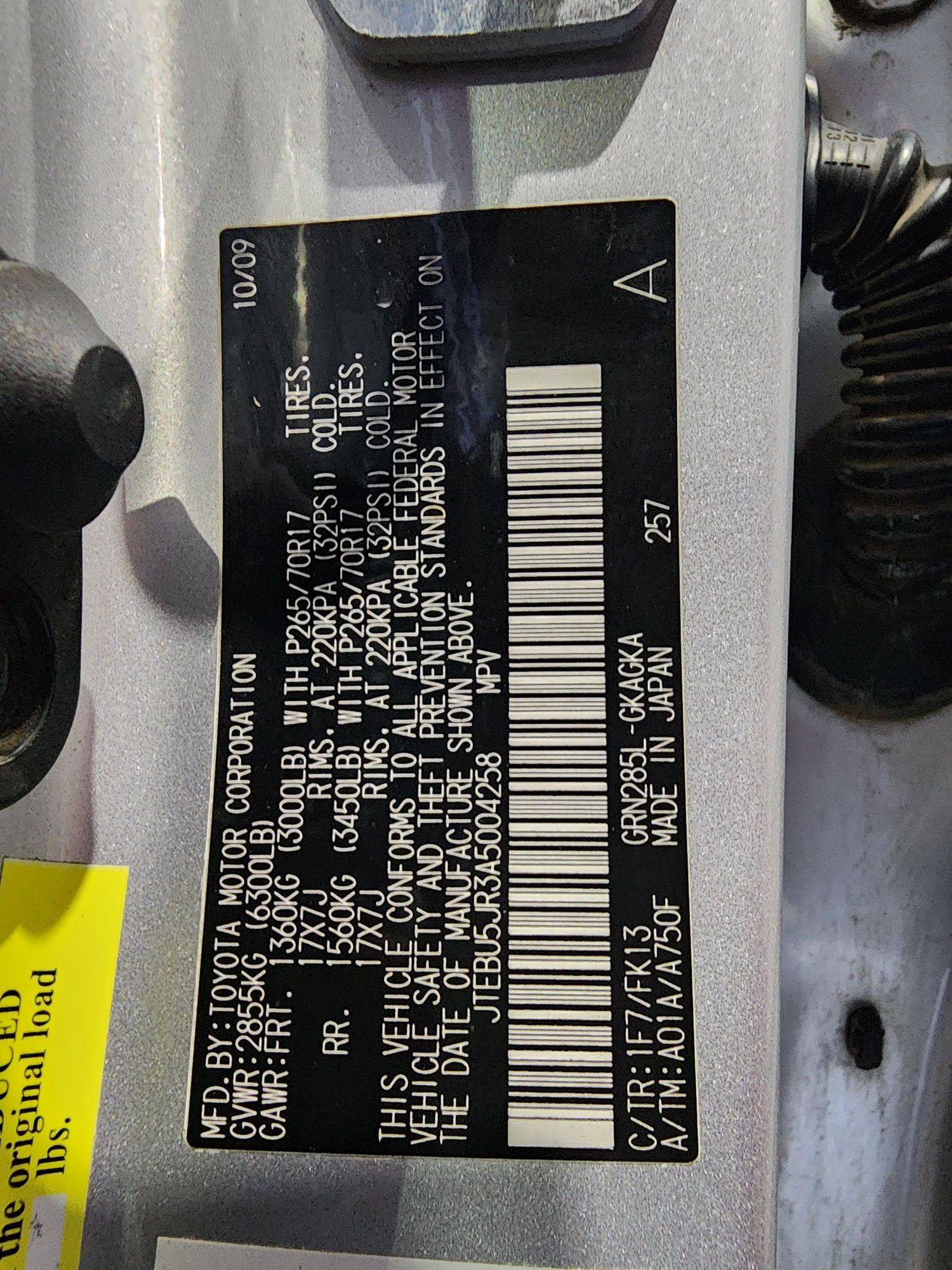 TOYOTA 4RUNNER SR5 2010 - Marhaba Auction Used Cars - Image 9