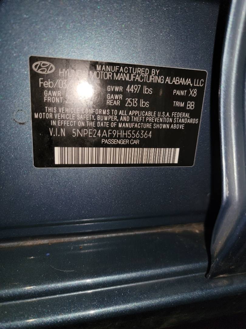 2017 HYUNDAI SONATA — 73739 Miles — Lot 51582323 - Marhaba Auctions Used Cars - Image 10