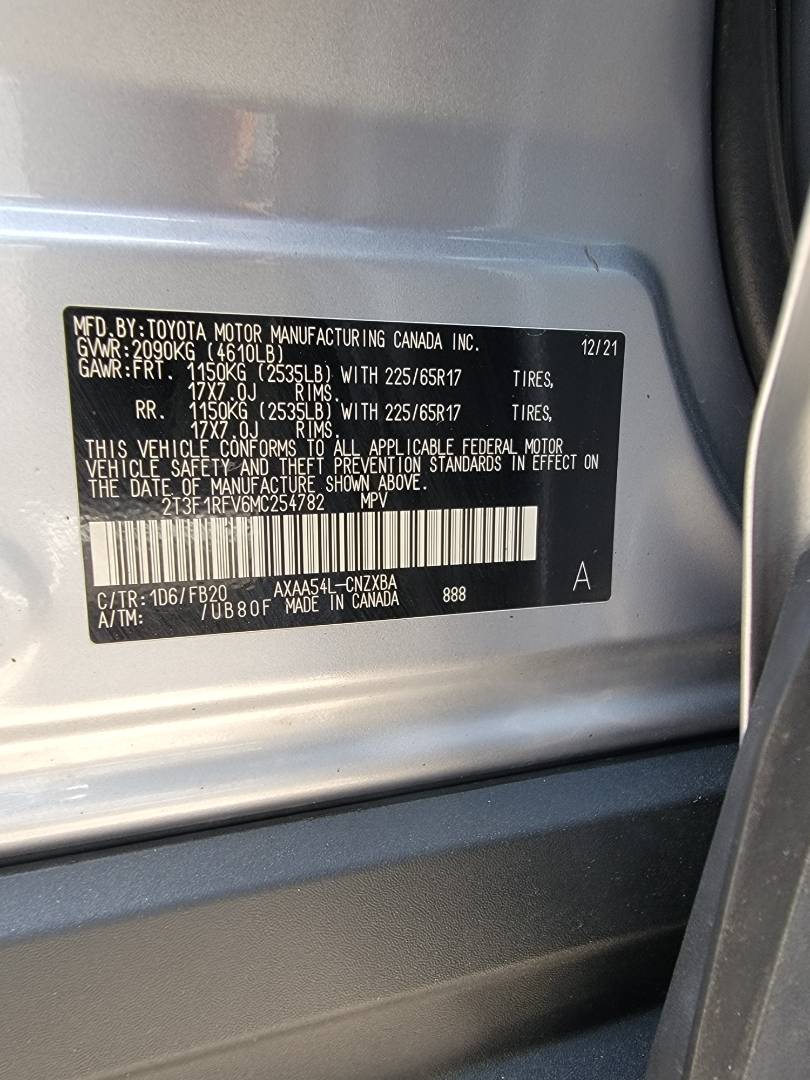 2021 TOYOTA RAV4 — 63853 Miles — Lot 69881304 — Main - Marhaba Auctions Used Cars - Image 9