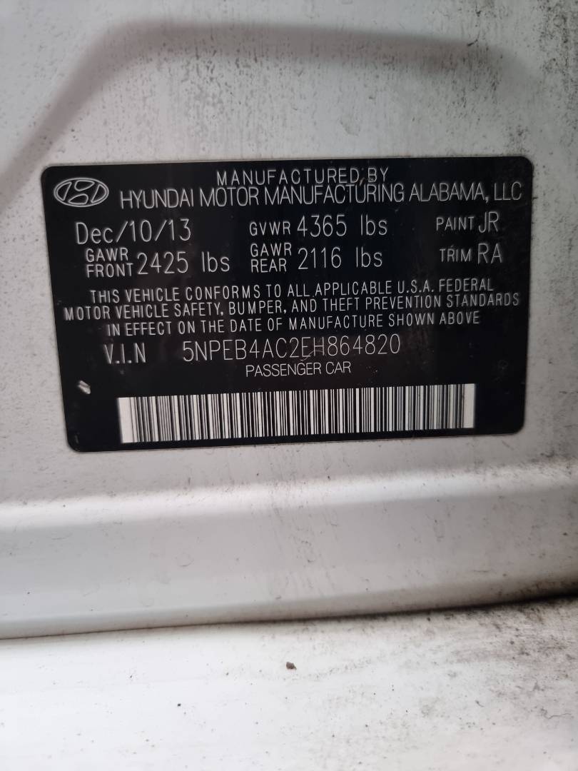 2014 HYUNDAI SONATA — 178849 Miles — Lot 864820 — Ind. 12 - Marhaba Auctions Used Cars - Image 8