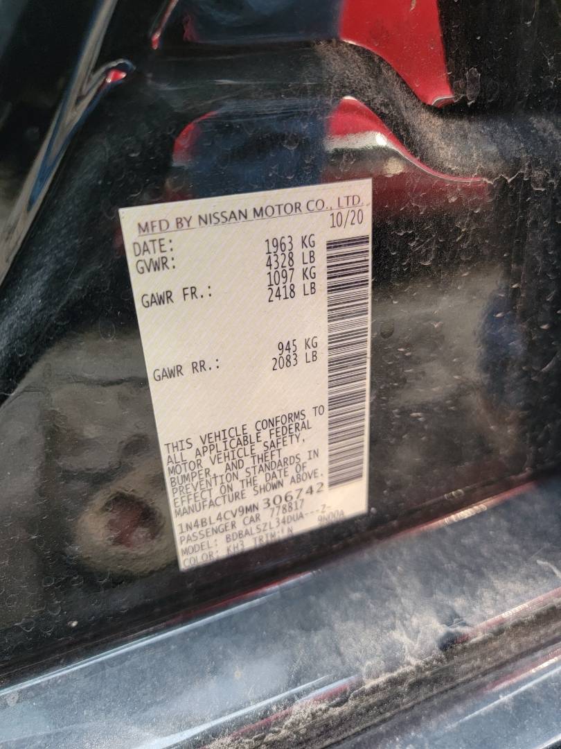 2021 NISSAN ALTIMA — 85625 Miles — Lot 306742 — Souq - Marhaba Auctions Used Cars - Image 8