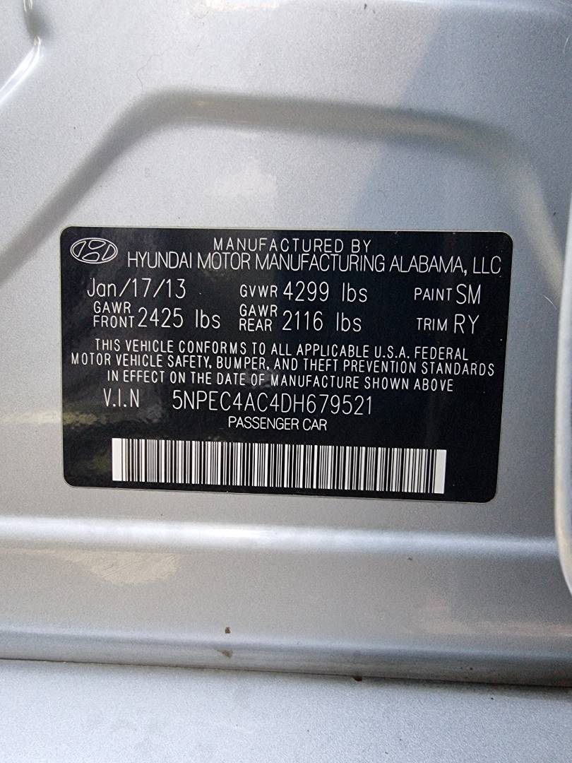 2013 HYUNDAI SONATA — 205345 Miles — Lot 125487 — Ind. 12 - Marhaba Auctions Used Cars - Image 10