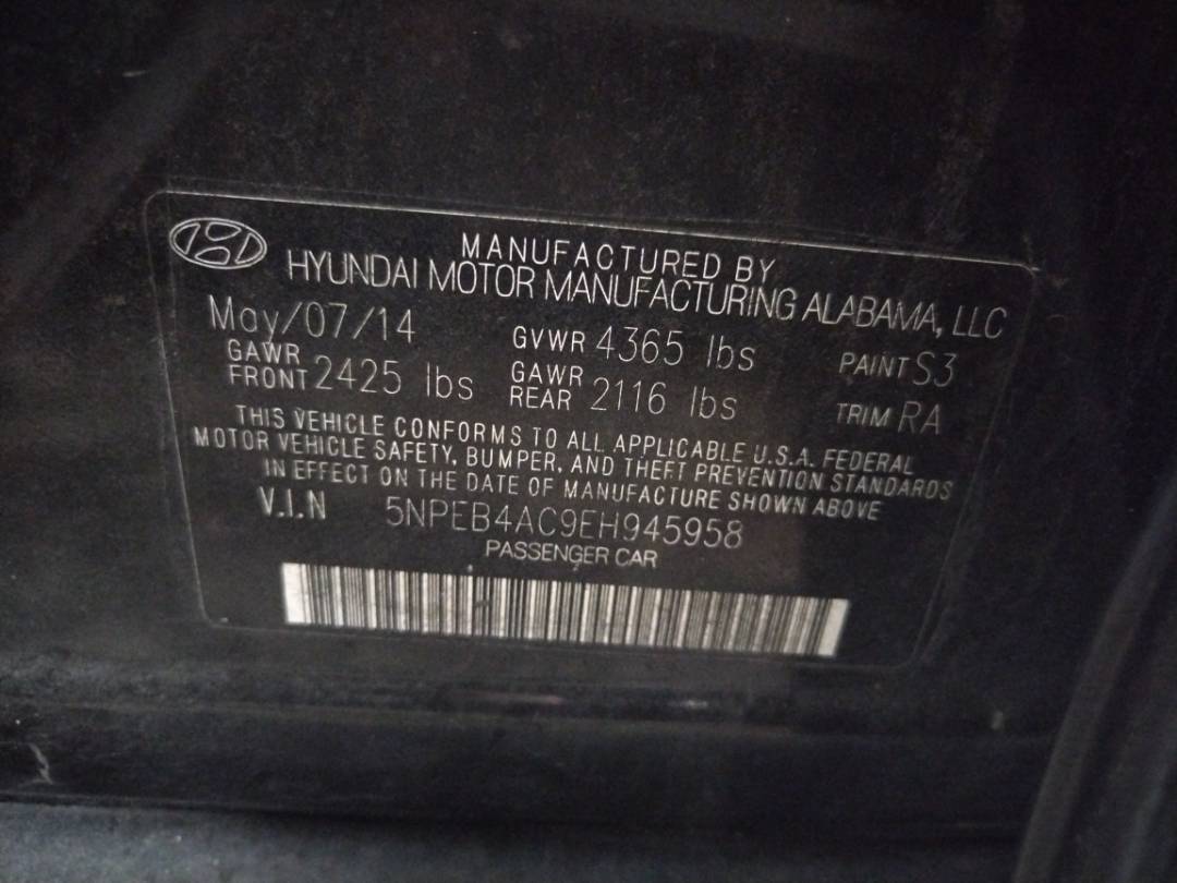 2014 HYUNDAI SONATA — 127093 Miles — Lot EH945958 - Marhaba Auctions Used Cars - Image 5