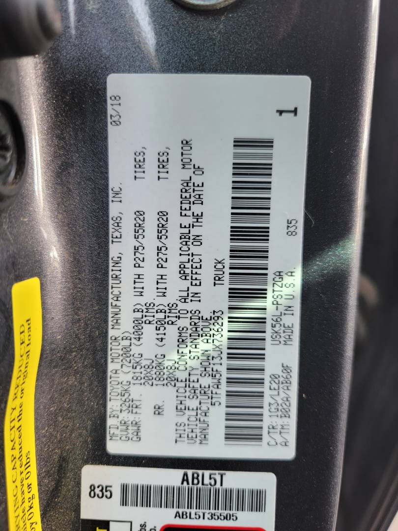 2018 TOYOTA TUNDRA — 101947 Miles — Lot X736293 — Main - Marhaba Auctions Used Cars - Image 11