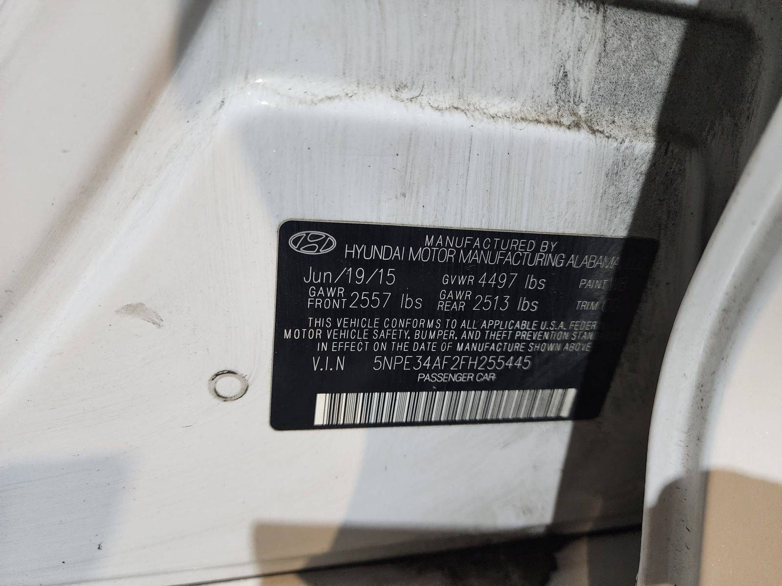 HYUNDAI SONATA SPORT 2015 - Marhaba Auction Used Cars - Image 11