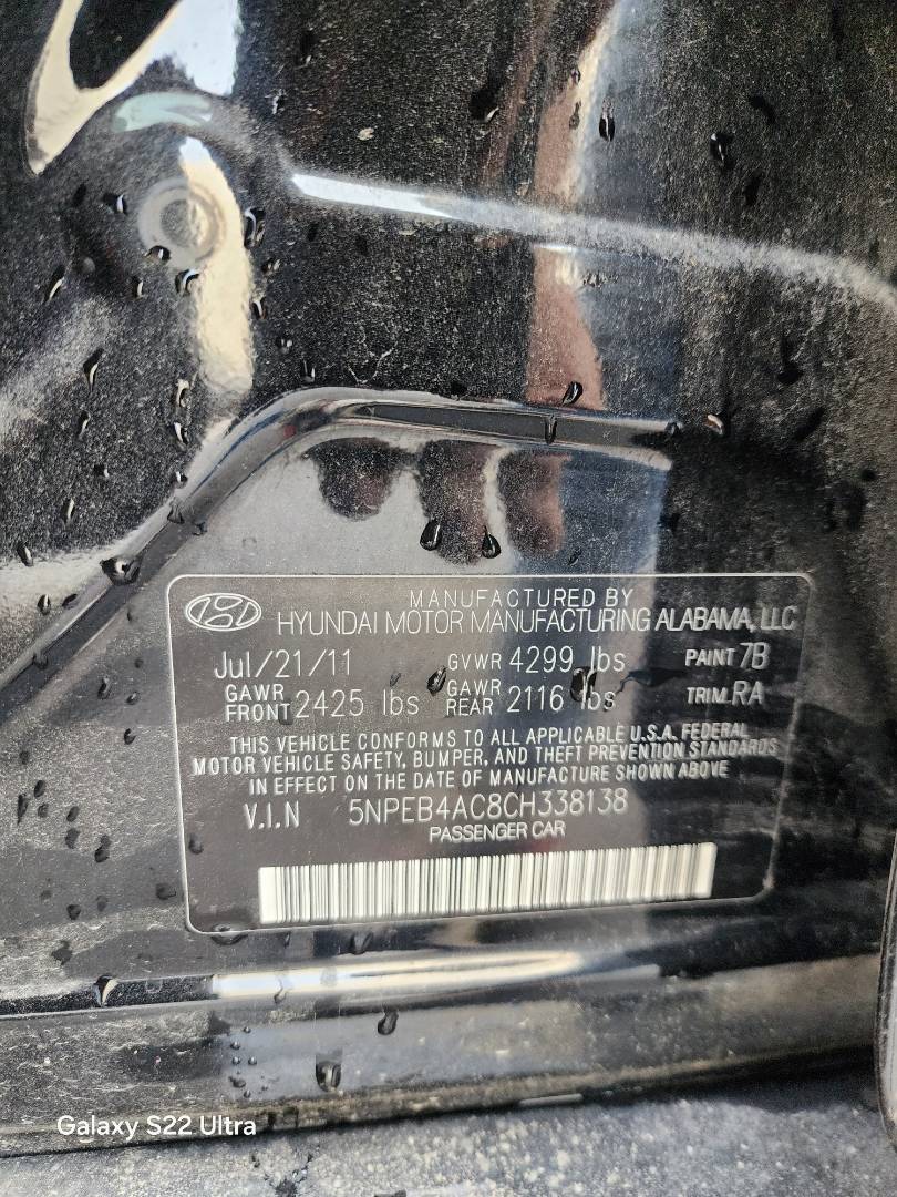 2012 HYUNDAI SONATA — 190243 Miles — Lot 42662204 — Souq - Marhaba Auctions Used Cars - Image 7