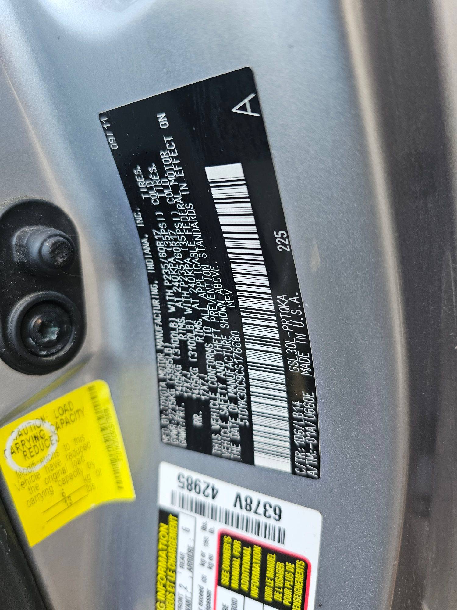 TOYOTA SIENNA 2012 - Marhaba Auction Used Cars - Image 10