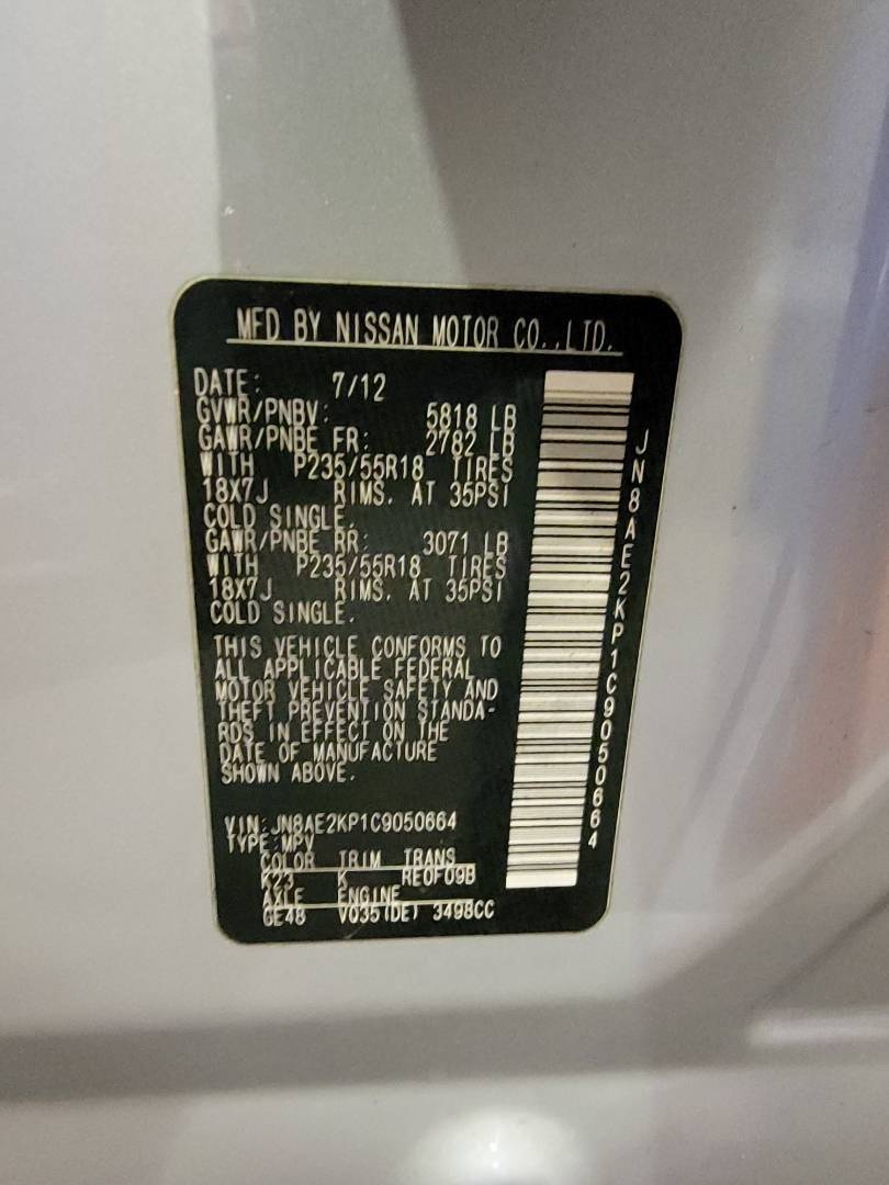 2012 NISSAN QUEST — 207521 Miles — Lot 9050664 — Main - Marhaba Auctions Used Cars - Image 9