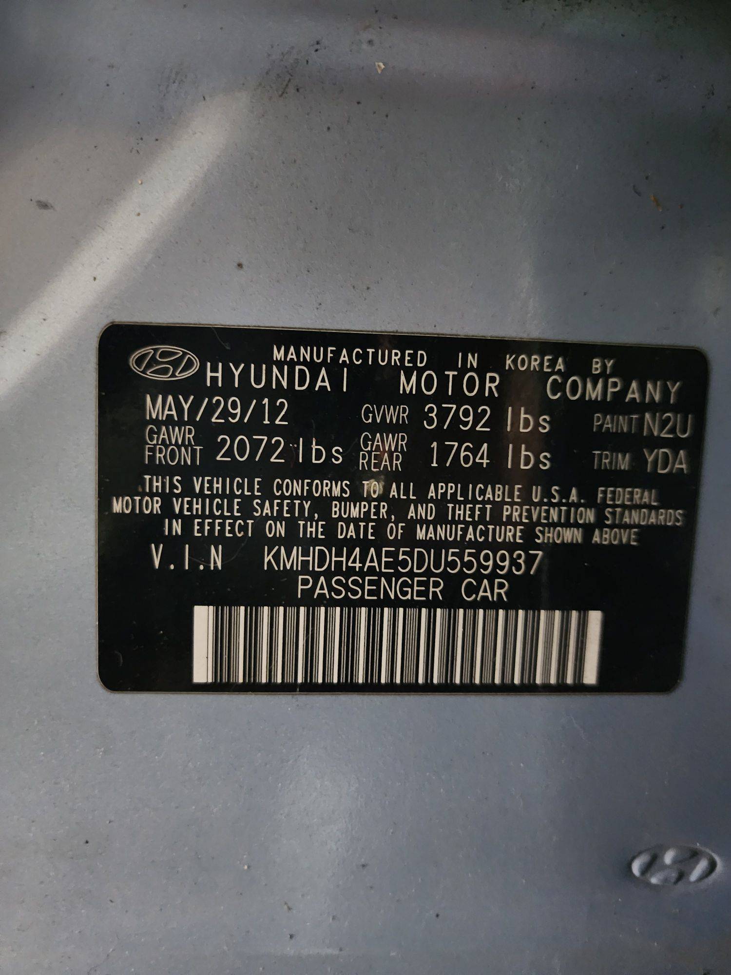 2013 HYUNDAI ELANTRA — 183534 Miles — Lot 88969465 — Main - Marhaba Auctions Used Cars - Image 10