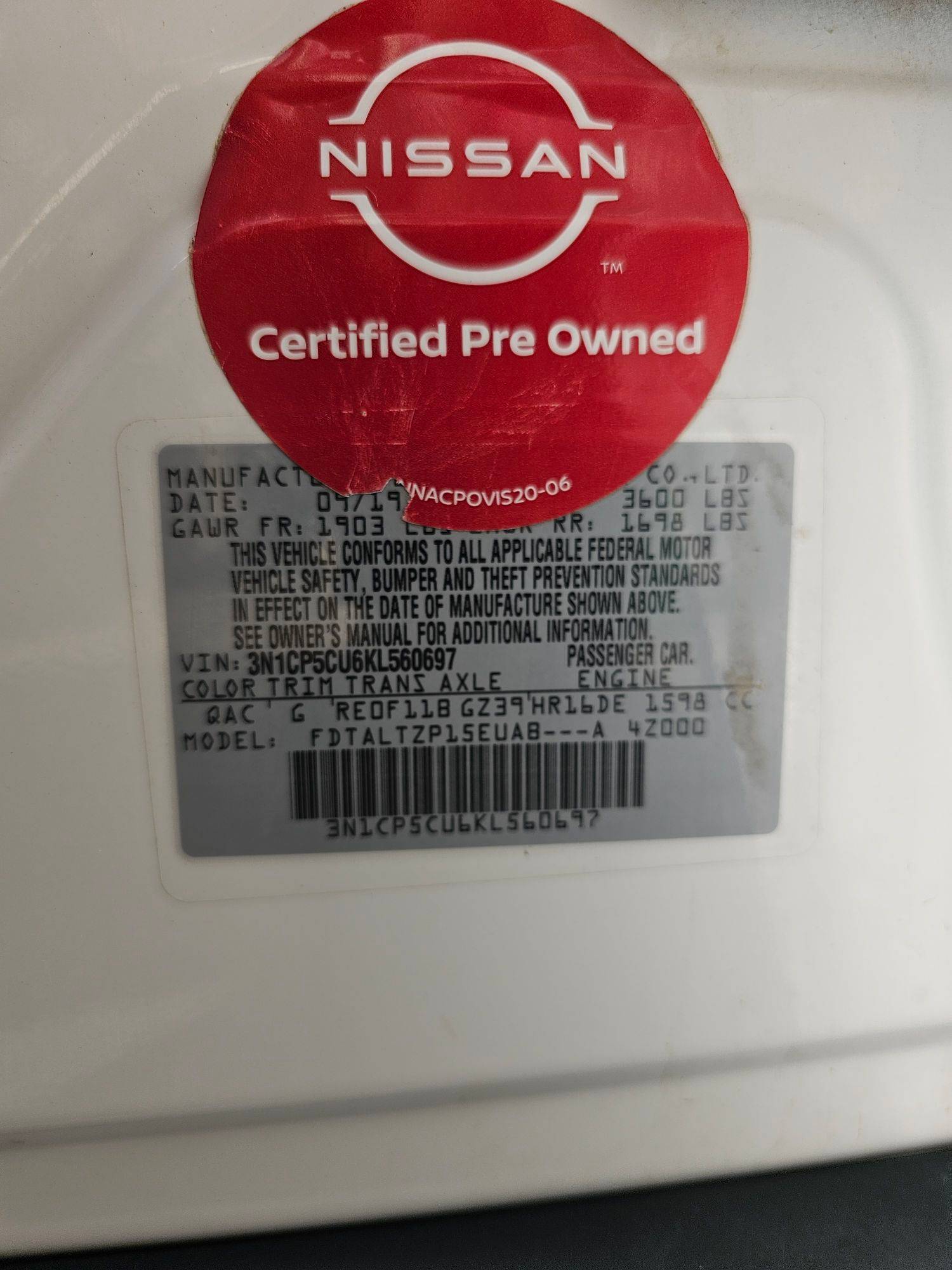2019 NISSAN KICKS — 109288 Miles — Lot 560697 — Souq - Marhaba Auctions Used Cars - Image 10