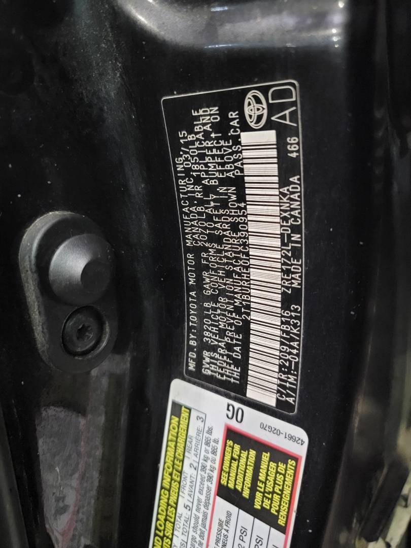 2015 TOYOTA COROLLA — 157260 Miles — Lot E0FC390954 — Main - Marhaba Auctions Used Cars - Image 9