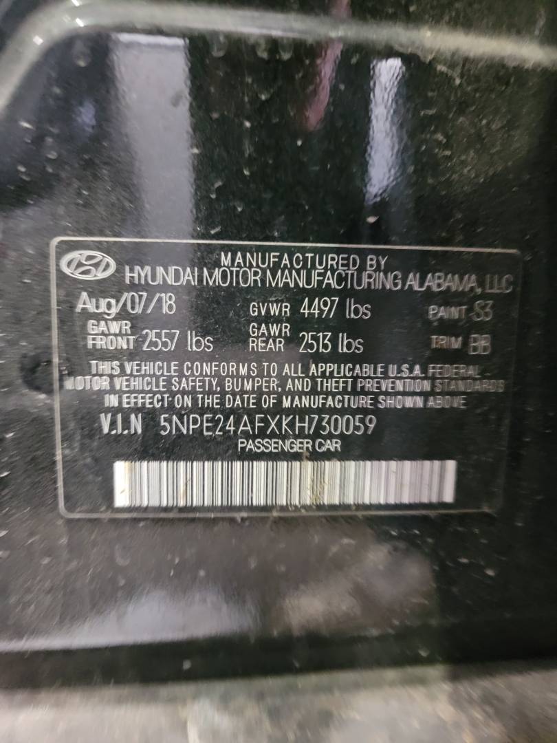 2019 HYUNDAI SONATA — 97595 Miles — Lot 40864055 — Main - Marhaba Auctions Used Cars - Image 10