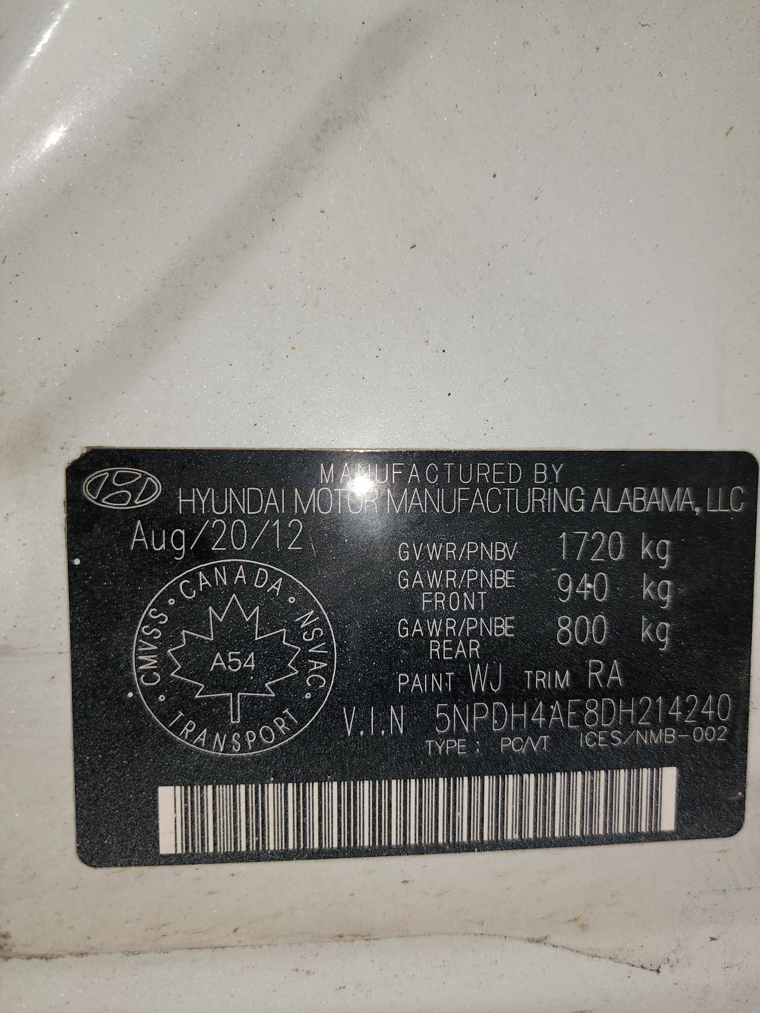 HYUNDAI ELANTRA 2013 - Marhaba Auction Used Cars - Image 11