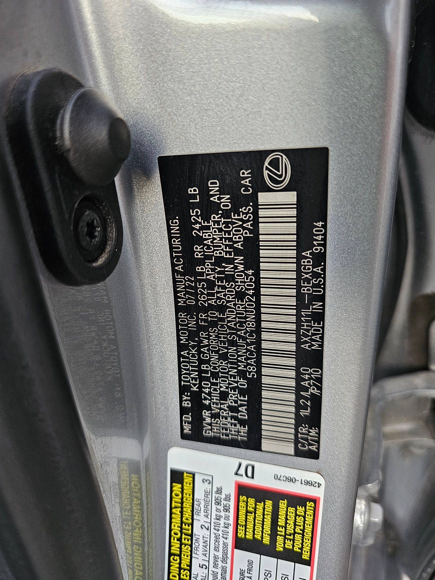 LEXUS ES 300H 2022 - Marhaba Auction Used Cars - Image 10