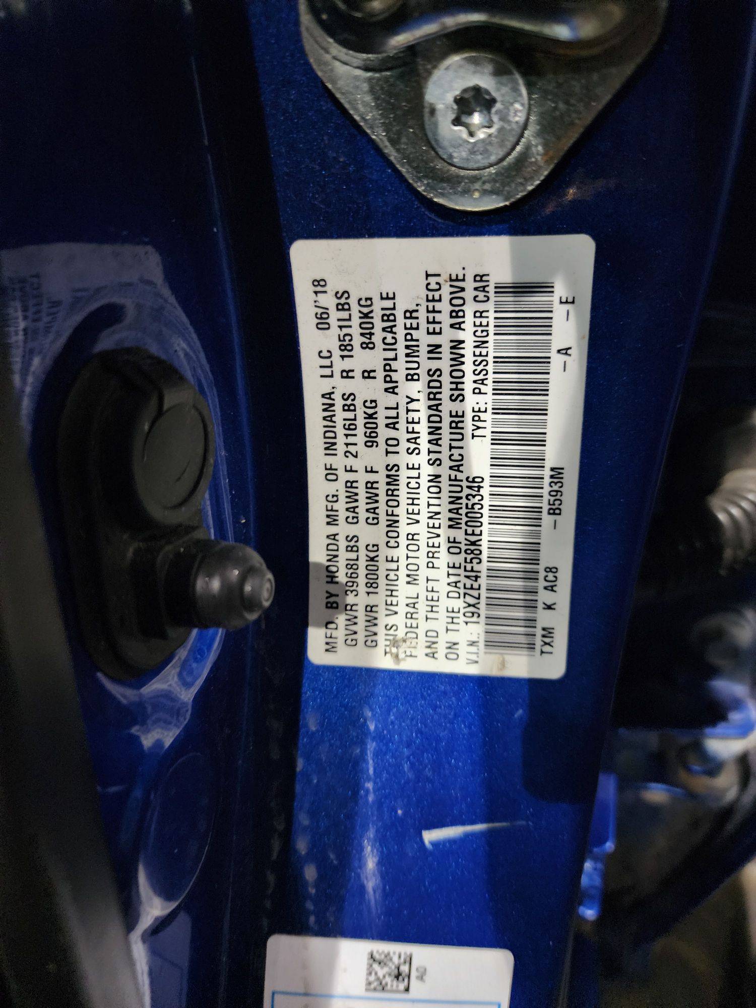 2019 HONDA INSIGHT — 101977 Miles — Lot 69409983 - Marhaba Auctions Used Cars - Image 9