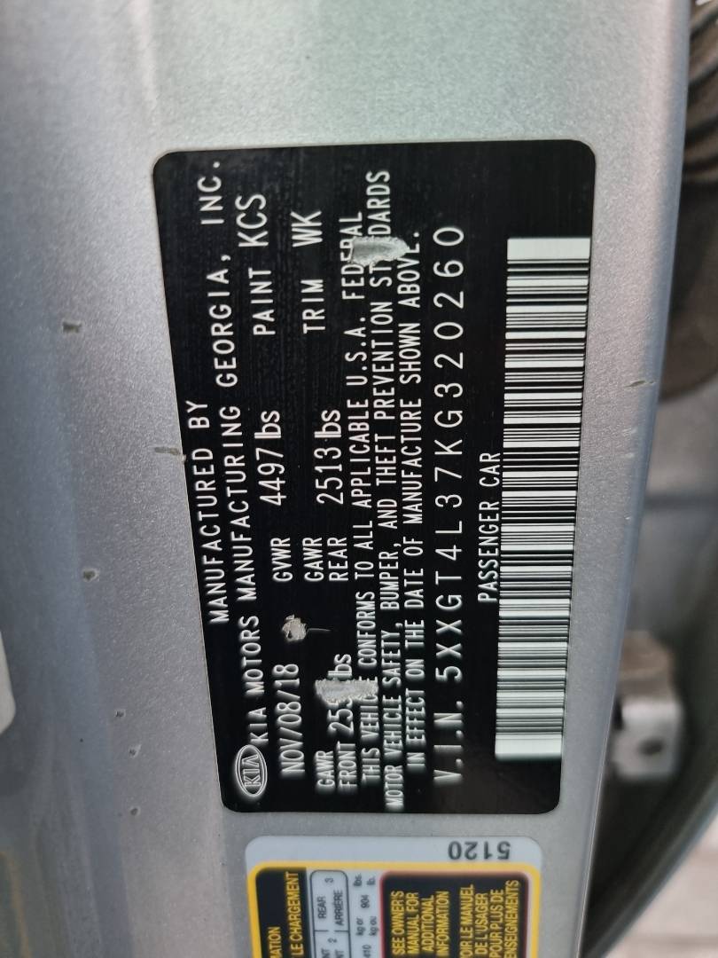 2019 KIA OPTIMA — 122458 Miles — Lot 2105478 — Ind. 12 - Marhaba Auctions Used Cars - Image 9