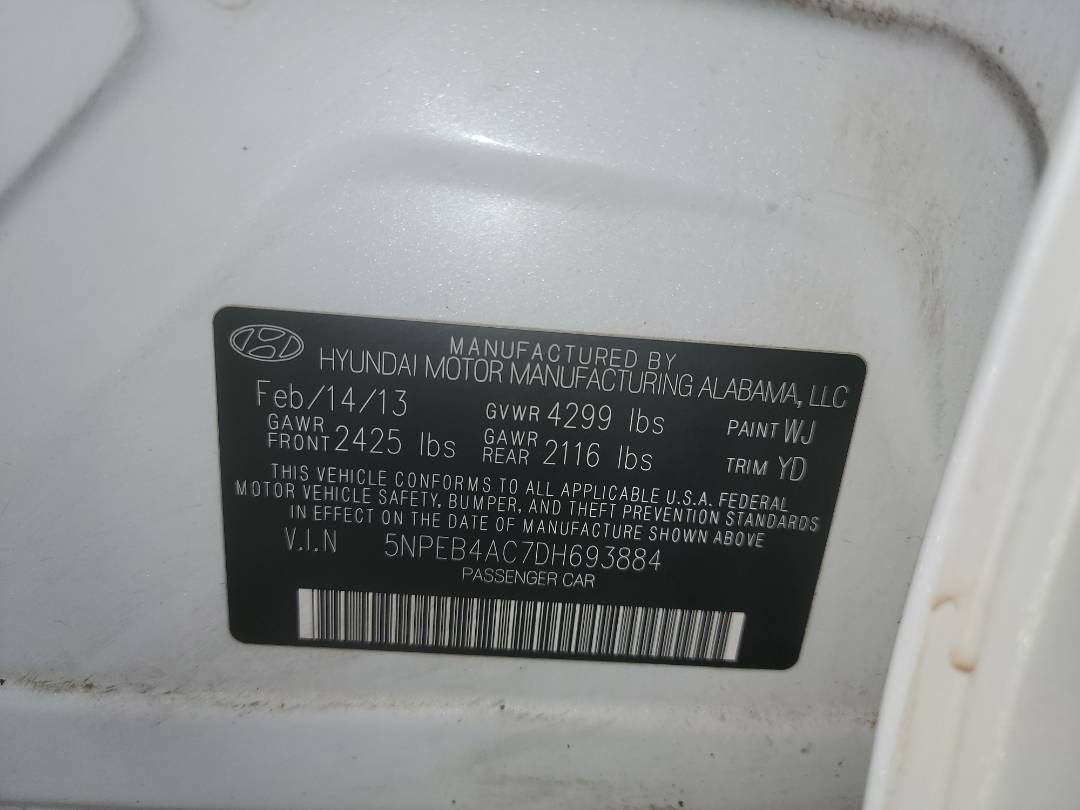 2013 HYUNDAI SONATA — 146667 Miles — Lot 38222209 - Marhaba Auctions Used Cars - Image 9