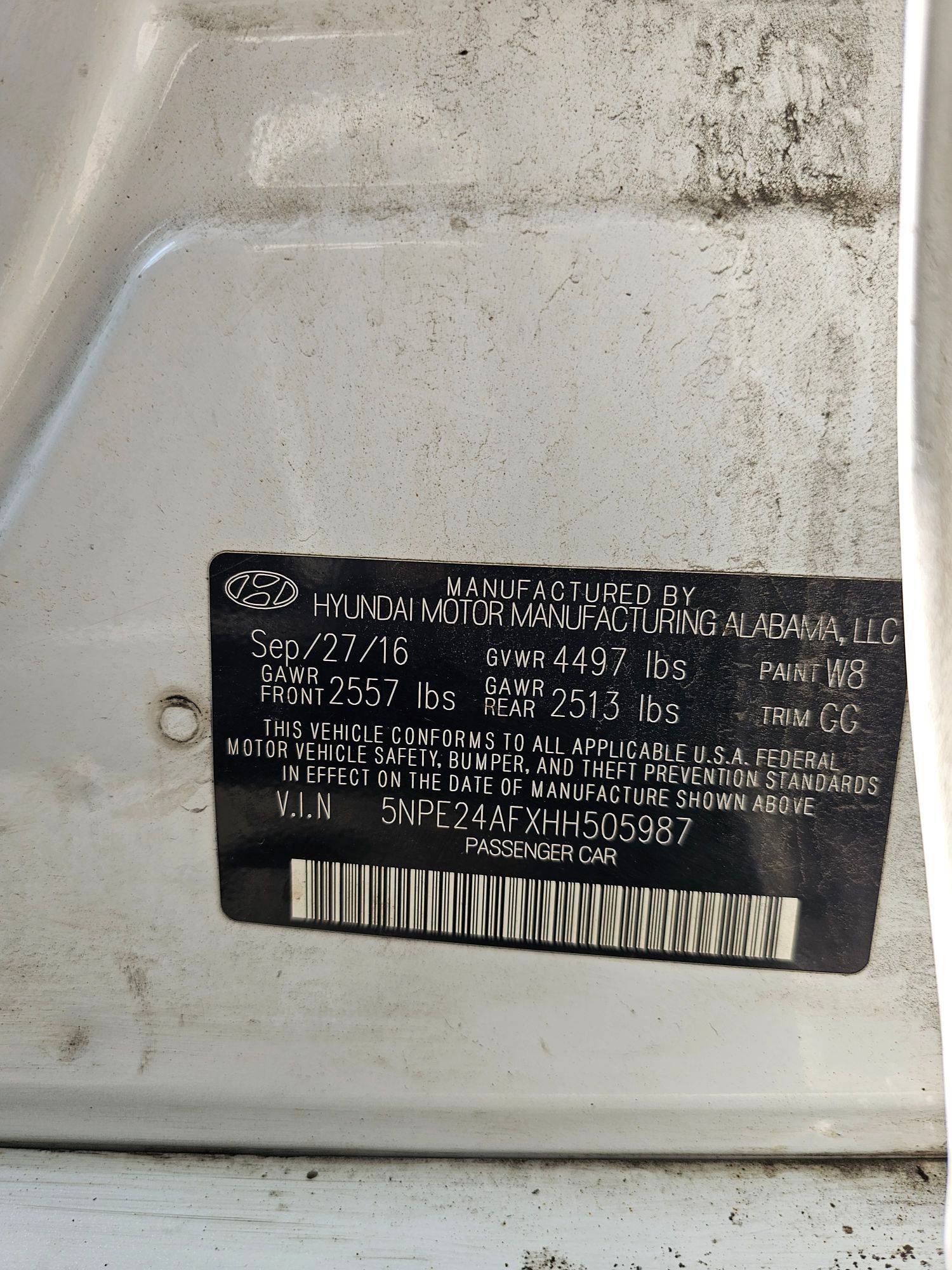 HYUNDAI SONATA 2017 - Marhaba Auction Used Cars - Image 8