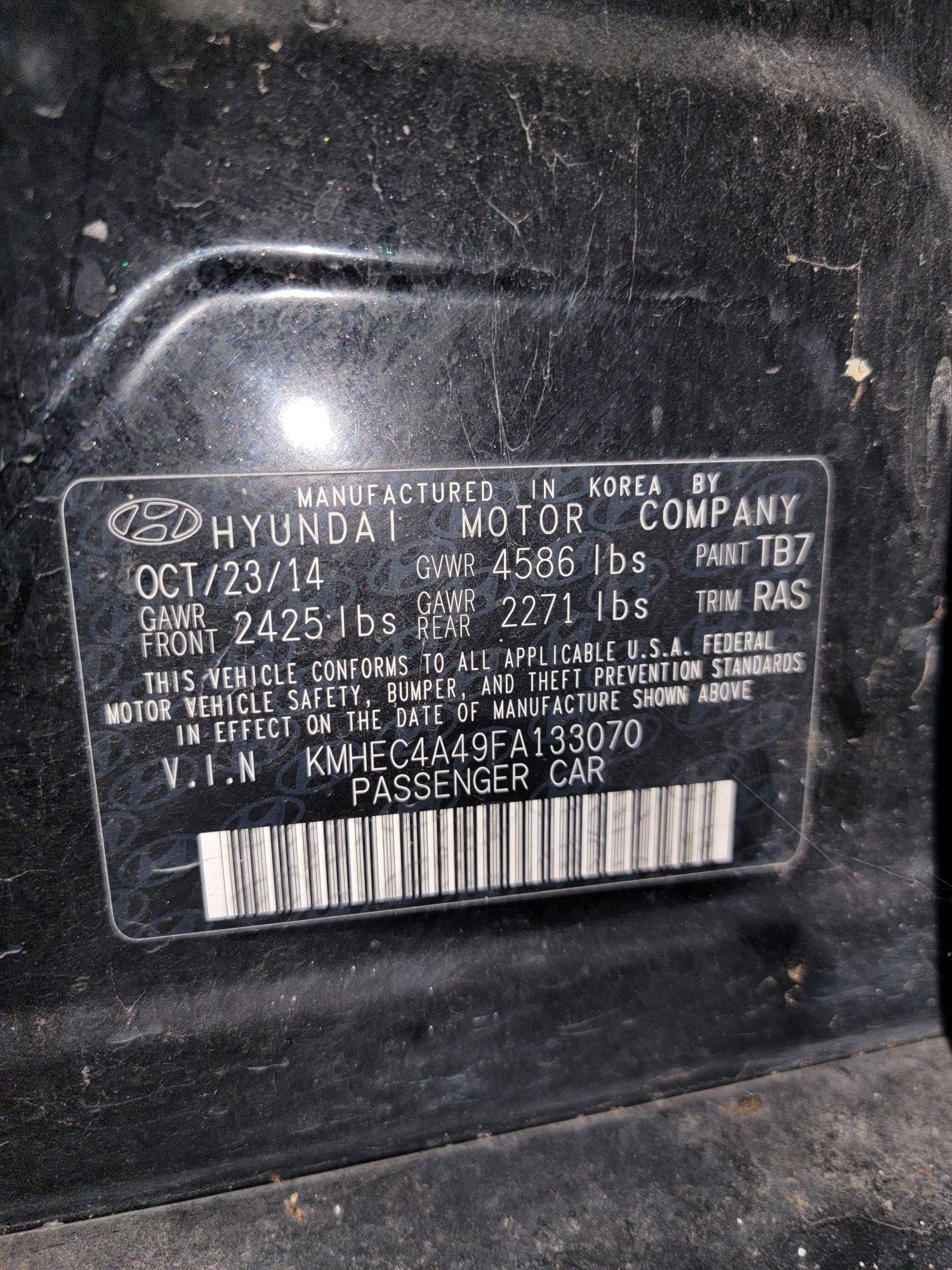 2015 HYUNDAI SONATA — 194001 Miles — Lot 3349074 — Main - Marhaba Auctions Used Cars - Image 11