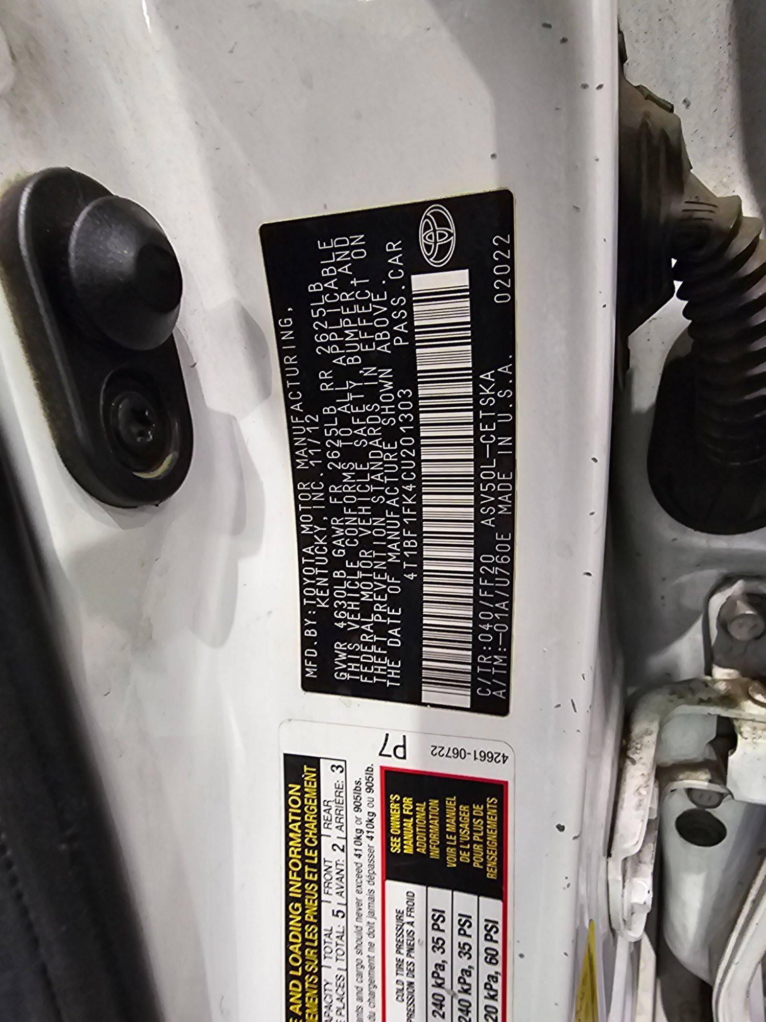 TOYOTA CAMRY 2012 - Marhaba Auction Used Cars - Image 10