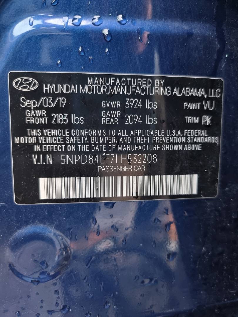 2020 HYUNDAI ELANTRA — 115701 Miles — Lot 532208 — Ind. 12 - Marhaba Auctions Used Cars - Image 10