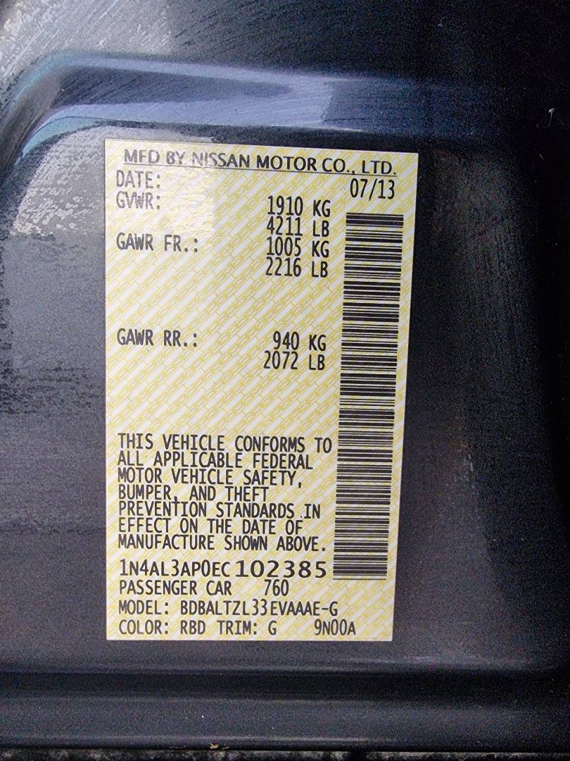2014 NISSAN ALTIMA — 199961 Miles — Lot 215478 — Main - Marhaba Auctions Used Cars - Image 10