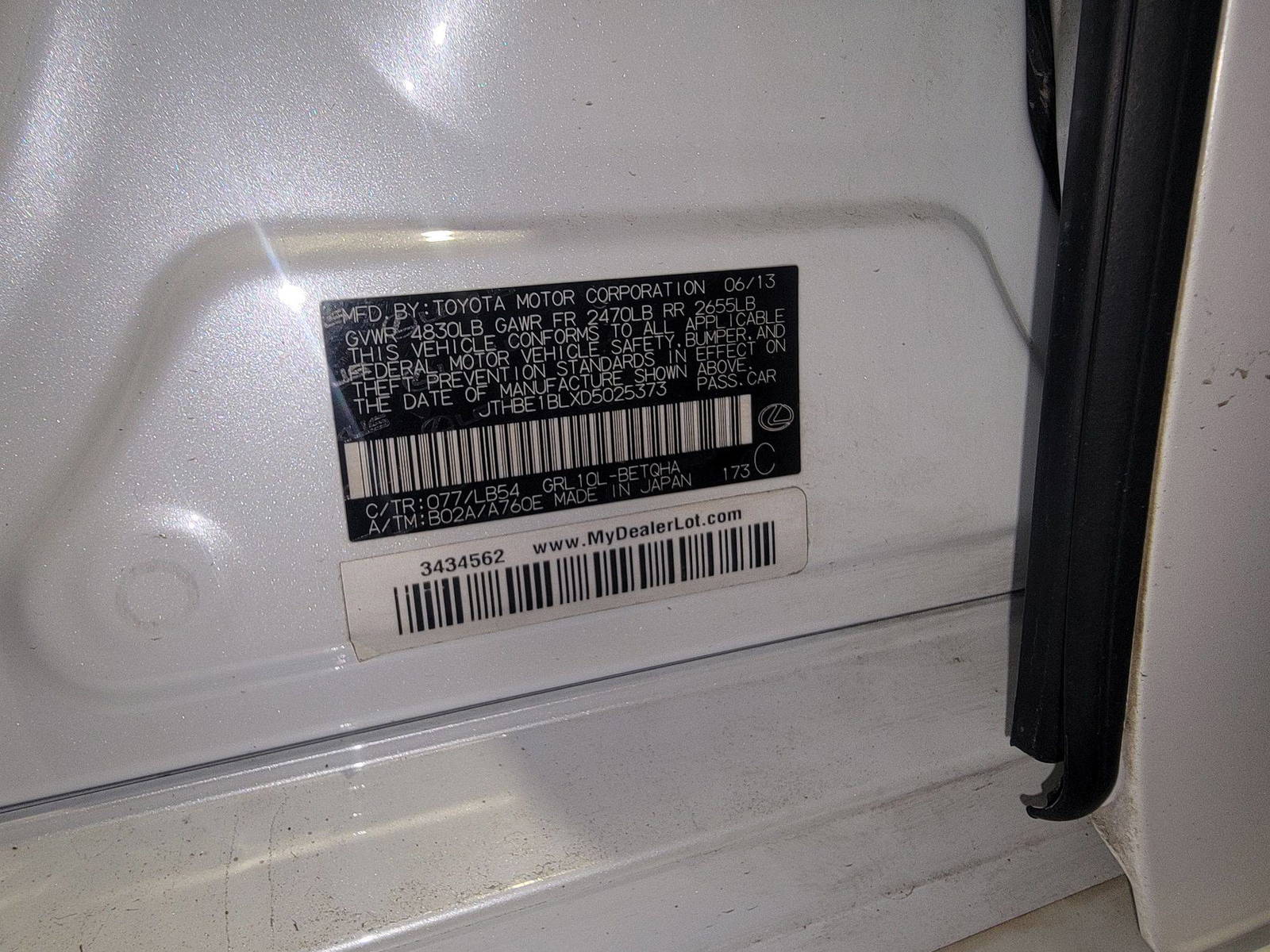 LEXUS GS 350 2013 - Marhaba Auction Used Cars - Image 9