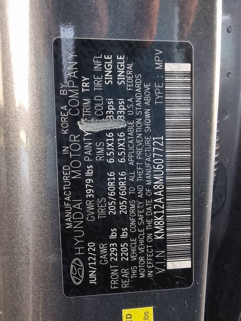 2021 HYUNDAI KONA — 43849 Miles — Lot 124587 — Main - Marhaba Auctions Used Cars - Image 9