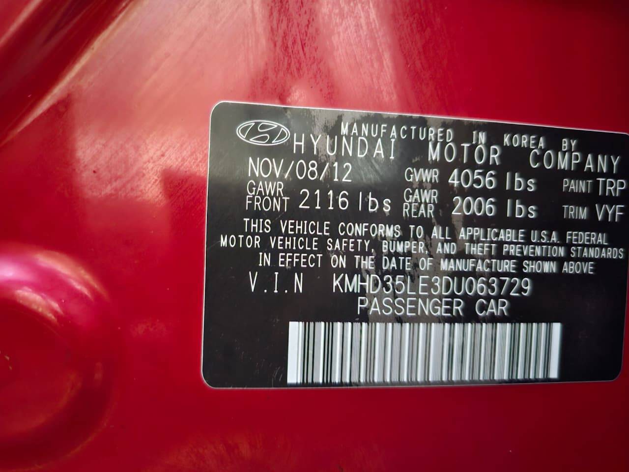 2013 HYUNDAI ELANTRA GT — 206160 Miles — Lot LE3DU063729 — Main - Marhaba Auctions Used Cars - Image 10