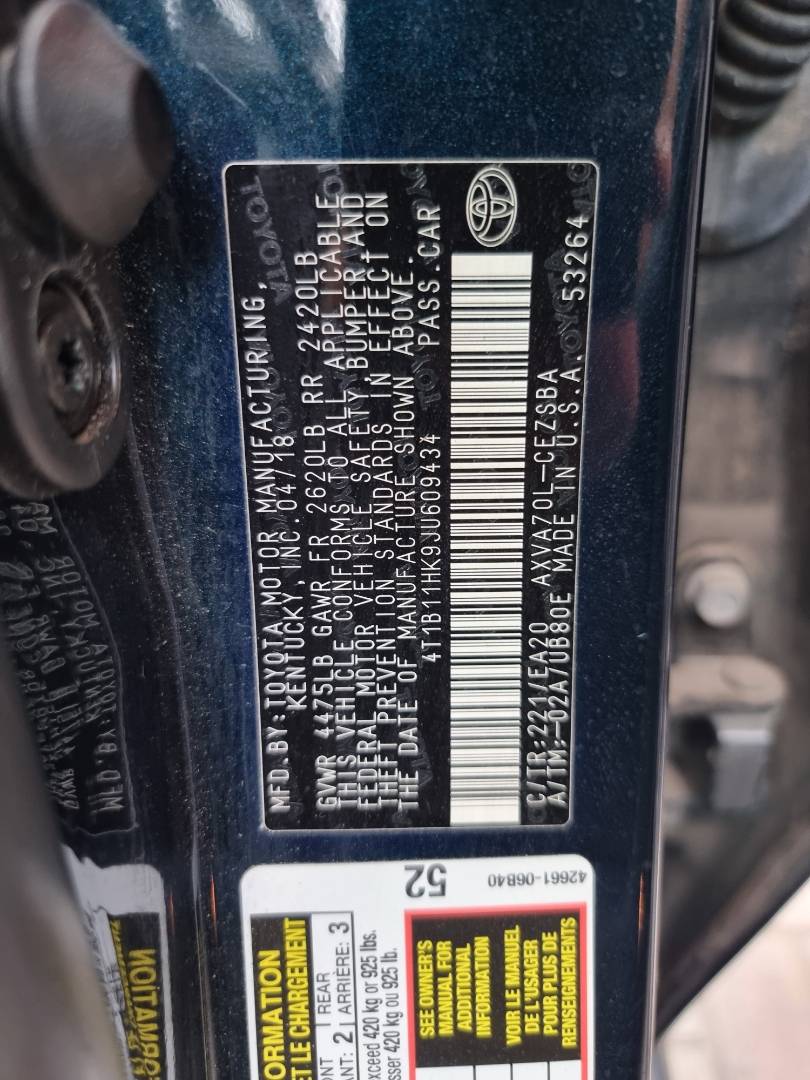 TOYOTA CAMRY 2018 - Marhaba Auction Used Cars - Image 8