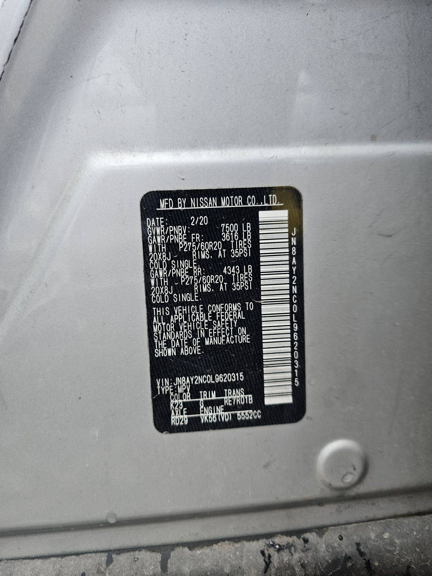 NISSAN ARMADA 2020 - Marhaba Auction Used Cars - Image 11