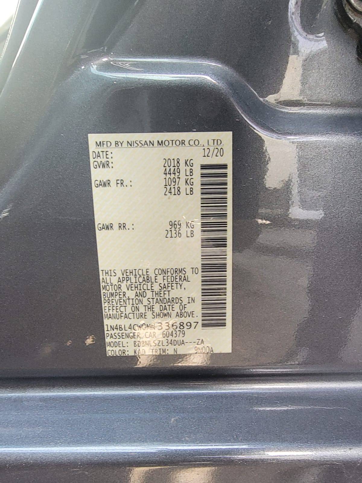 2021 NISSAN ALTIMA — 33201 Miles — Lot 336897 — Main - Marhaba Auctions Used Cars - Image 10