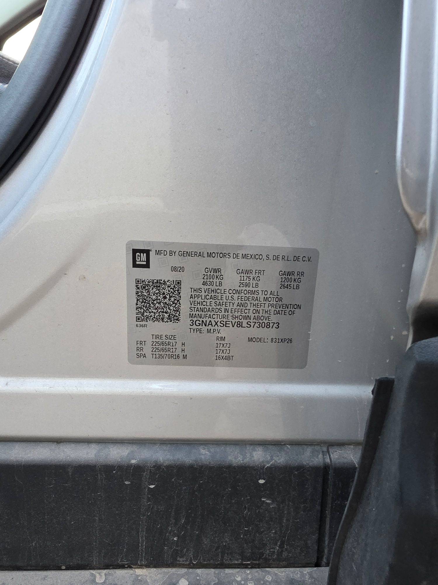 CHEVROLET EQUINOX 2020 - Marhaba Auction Used Cars - Image 8