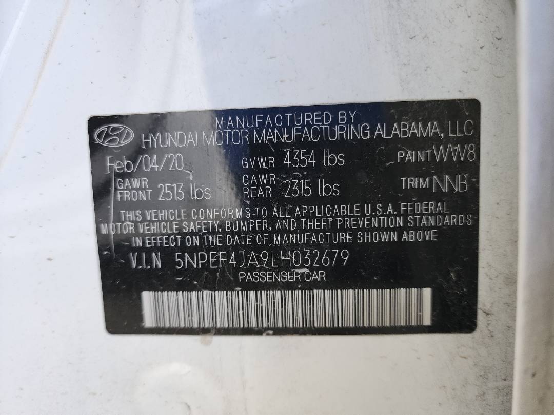 2020 HYUNDAI SONATA — 60948 Miles — Lot 38713286 — Main - Marhaba Auctions Used Cars - Image 12