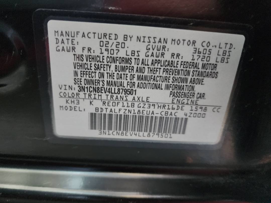 2020 NISSAN VERSA — 42300 Miles — Lot 36817794 — Souq - Marhaba Auctions Used Cars - Image 3